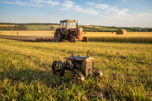 Allis Chalmers Tractor Countryside Scene-Mystic-Cave
