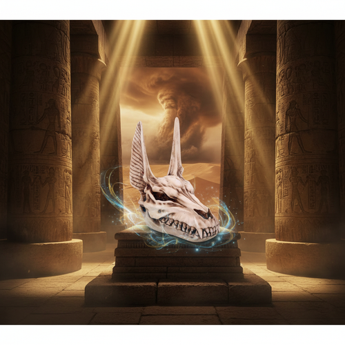 Anubis Skull - Egyptian God Background