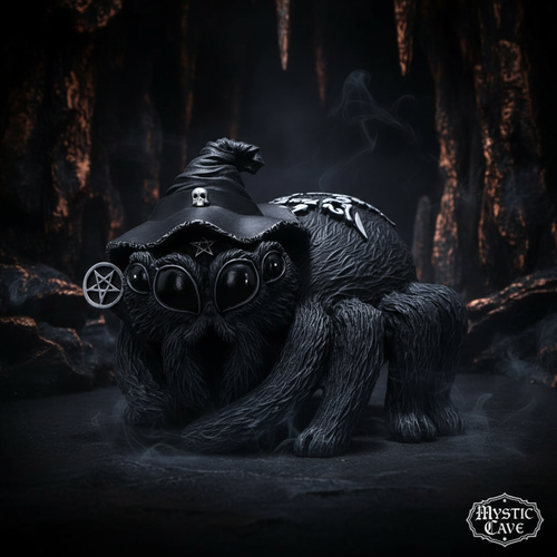 Arachnias Occult Spider Figurine - Atmospheric Product Photo-Mystic-Cave