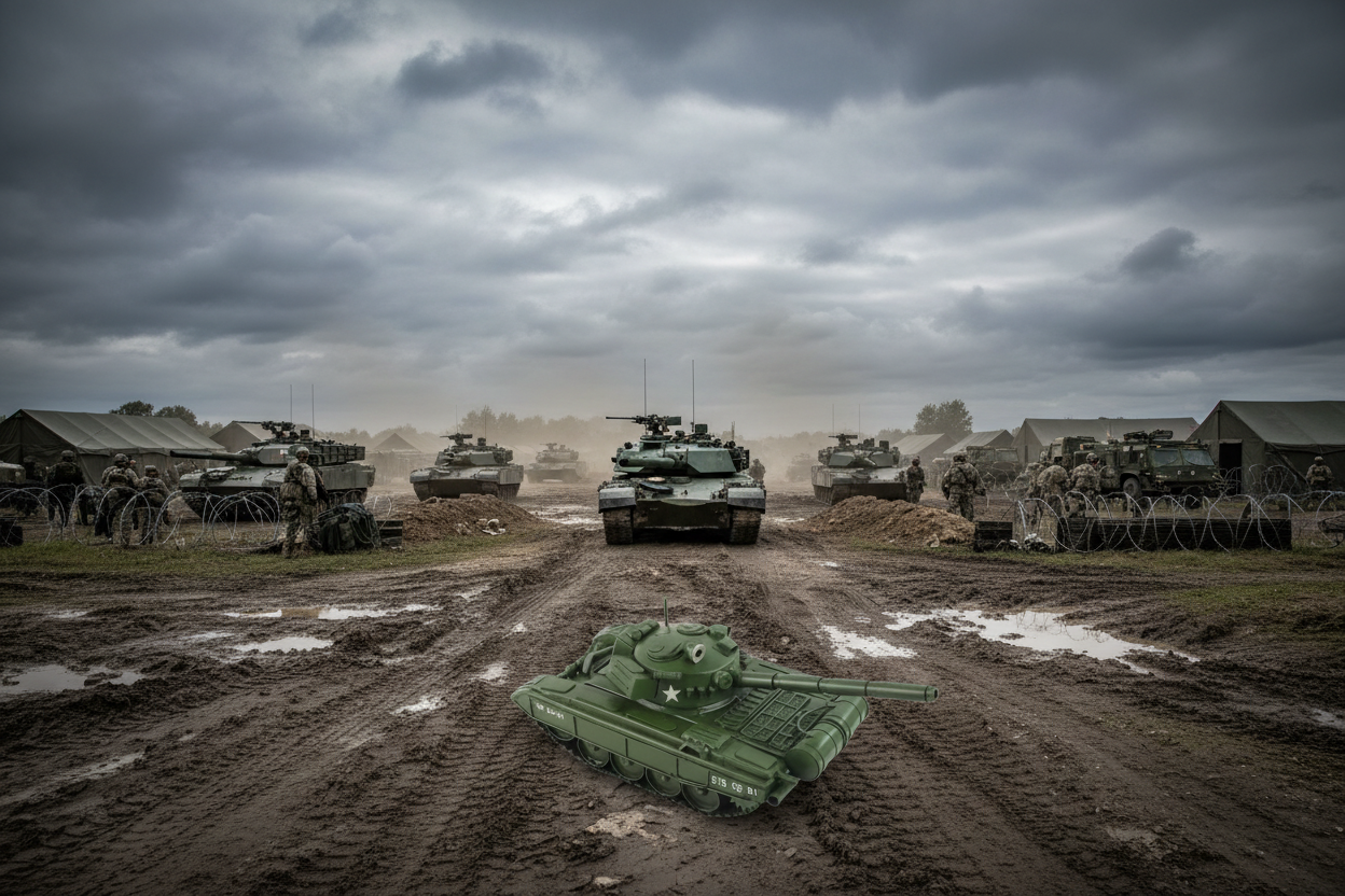 Army Tank Training Camp Scene-Mystic-Cave