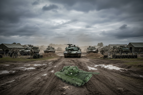 Army Tank Training Camp Scene-Mystic-Cave