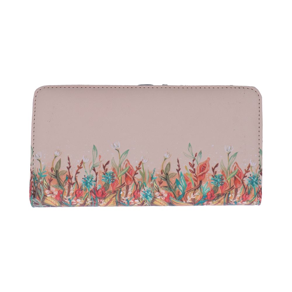 Highland Cow Embossed Leather Purse – 18.5cm Zip Around