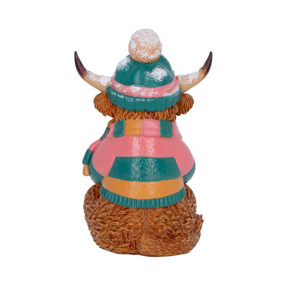 Winter Highland Cow Hot Cocoa Figurine 12.3cm