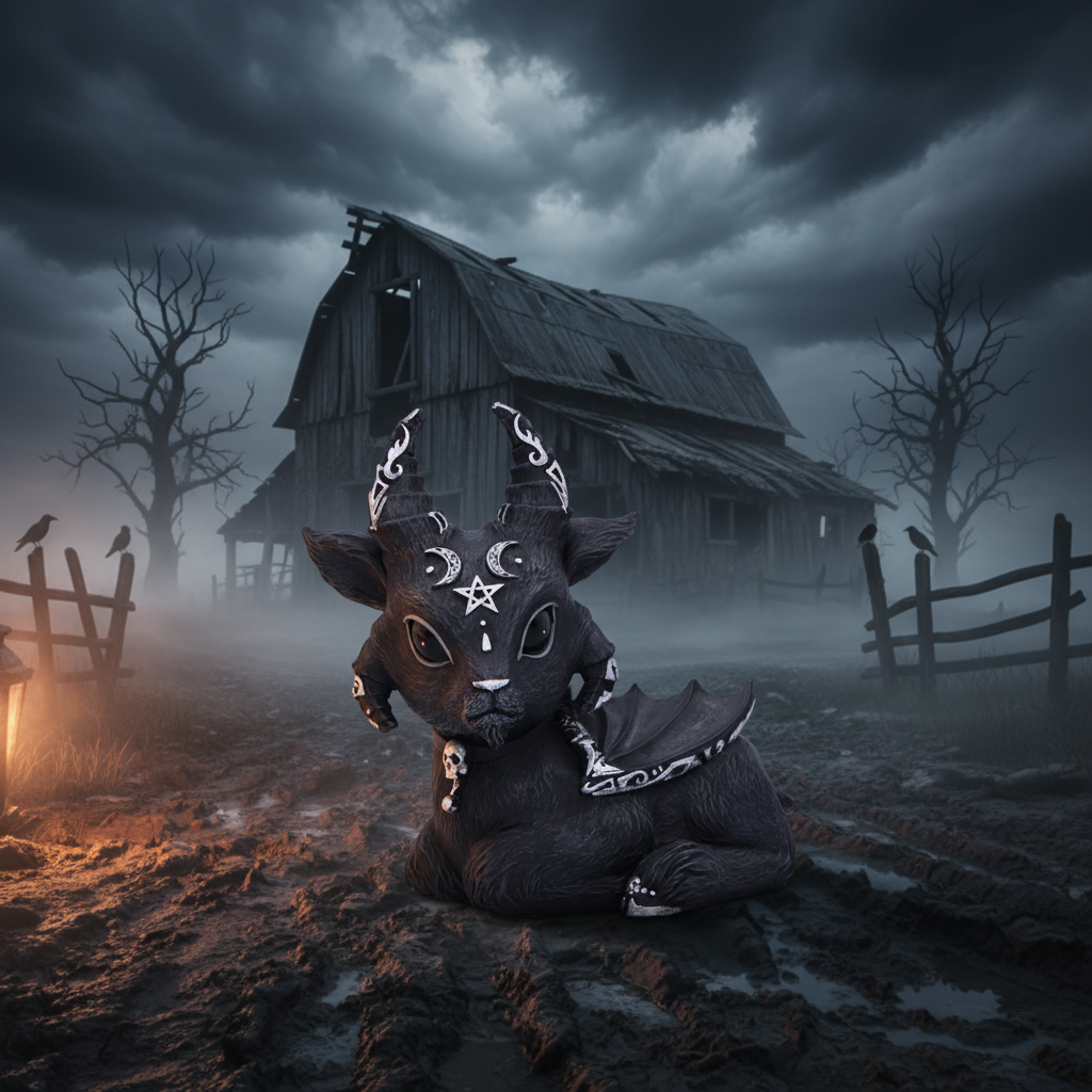 Baal Goat Figurine - Dark Haunted Farm-Mystic-Cave