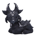 Black dragon figurine with decorative elements on a white background-Mystic-Cave