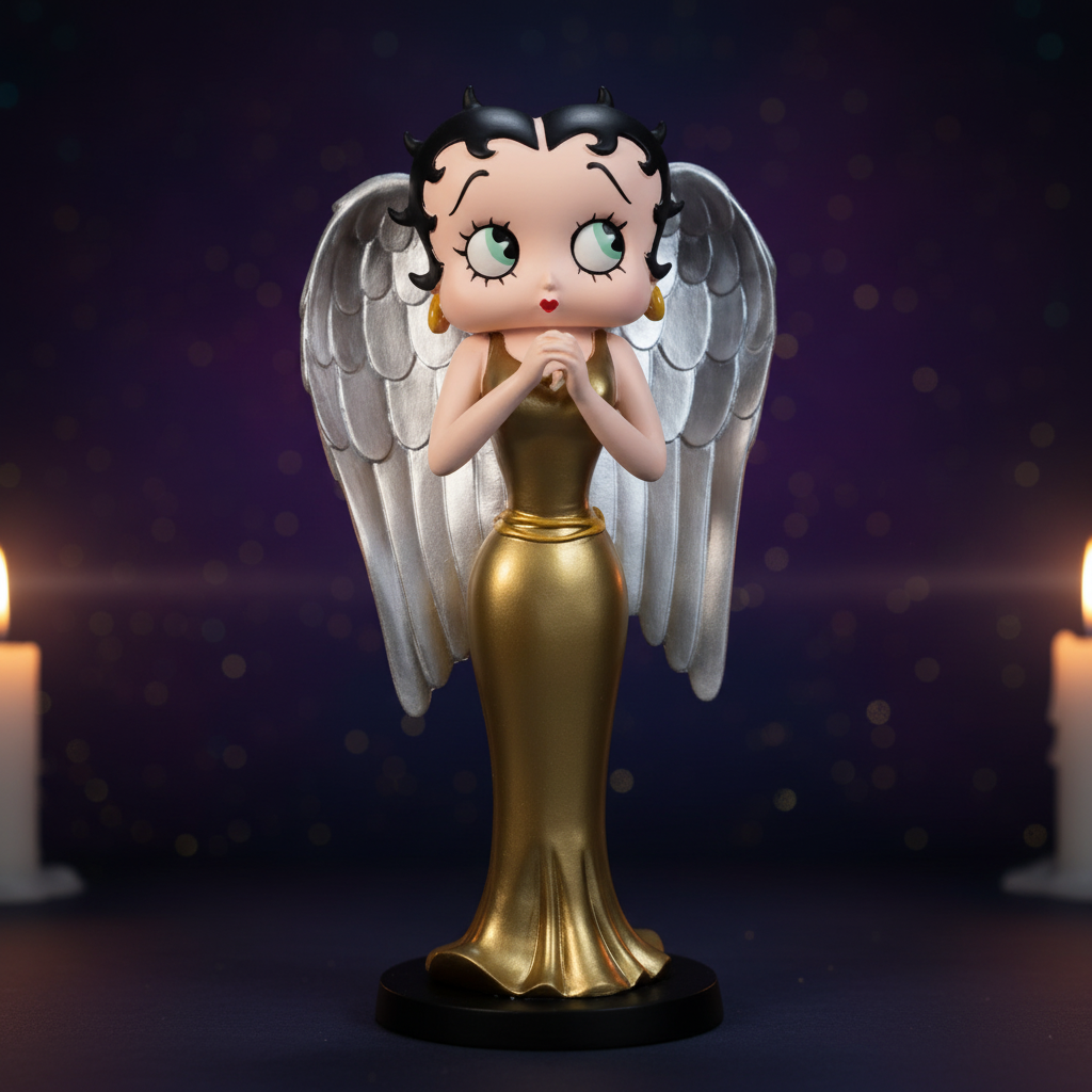 Betty Boop Angel with Dark Mystic Background