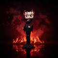 Betty Boop Devil Black Glitter Figurine