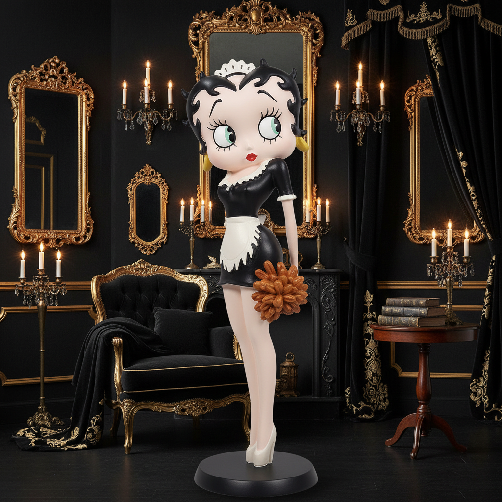 Betty Boop French Maid - Parisian Boudoir Background