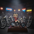 Betty Boop Motorbike - Biker Bar Background Mystic-Cave