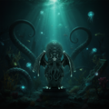 Culthulhu Figurine - Dark Abyssal Ocean-Mystic-Cave