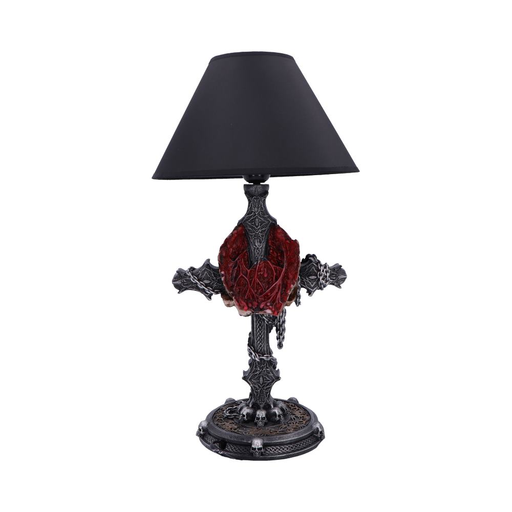 Cranium Crucis Table Lamp – Gothic Skull Crucifix Lamp