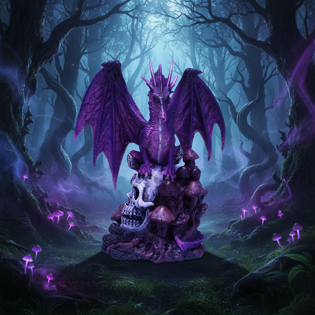 Enchanted Nightmare Amethyst Spirit of the Forest Skull Dragon-Mystic-Cave