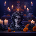 Flor de Muerte Tea Light Holder-Mystic-Cave