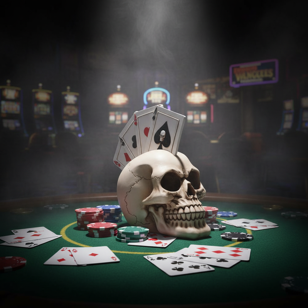 Four of a Kind Skull - Casino Background