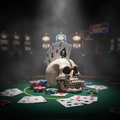 Four of a Kind Skull - Casino Background