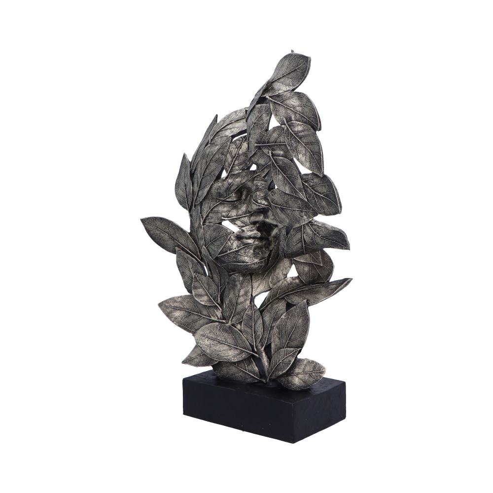 Metallic sculpture on a black base