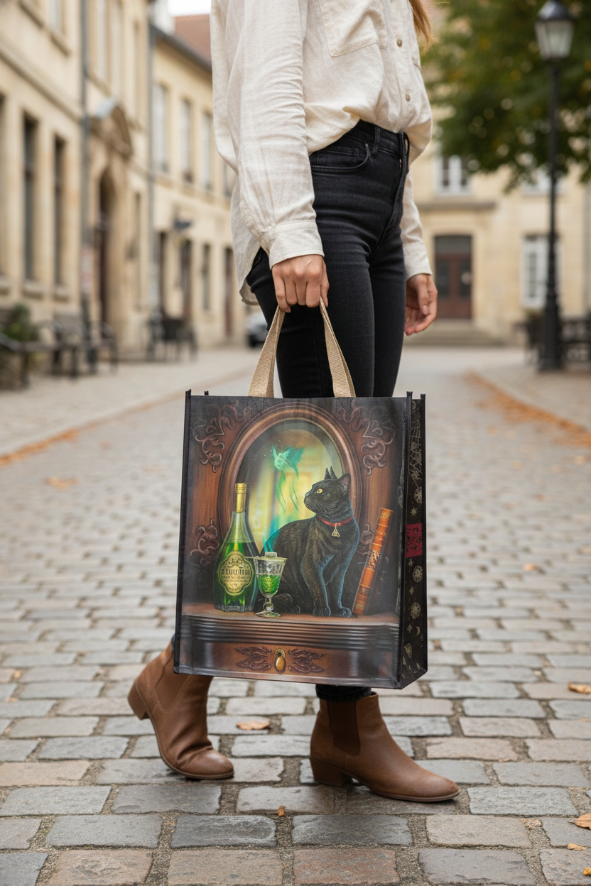 Gothic Cat Bag Lifestyle Shot-Mystic-Cave