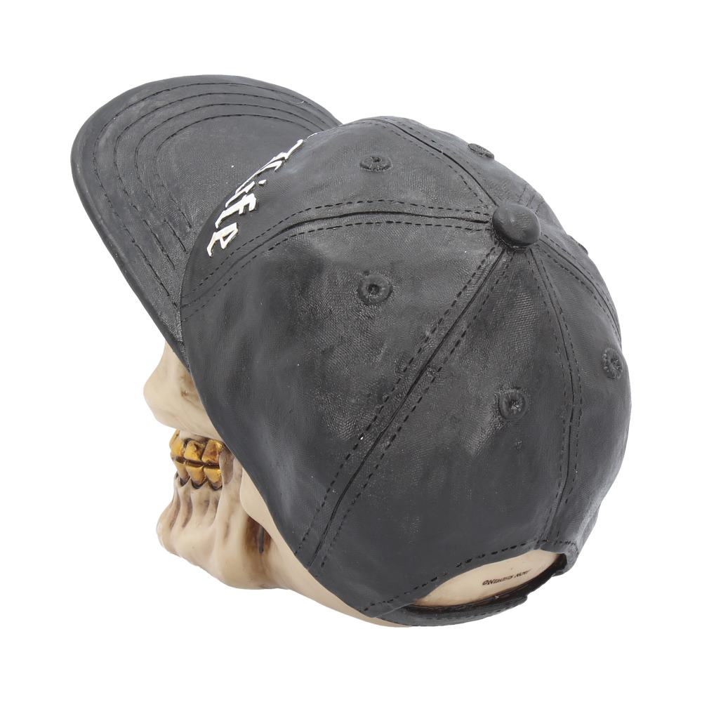 Thug Life 15.8cm Skull with Gold Teeth and Baseball Cap Figurine