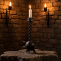 Meteor Hammer Medieval Gothic Candle Holder