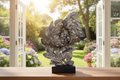 Natural Emotion — Kiss Silver Statue garden shelf lifestyle shot mystic-cave
