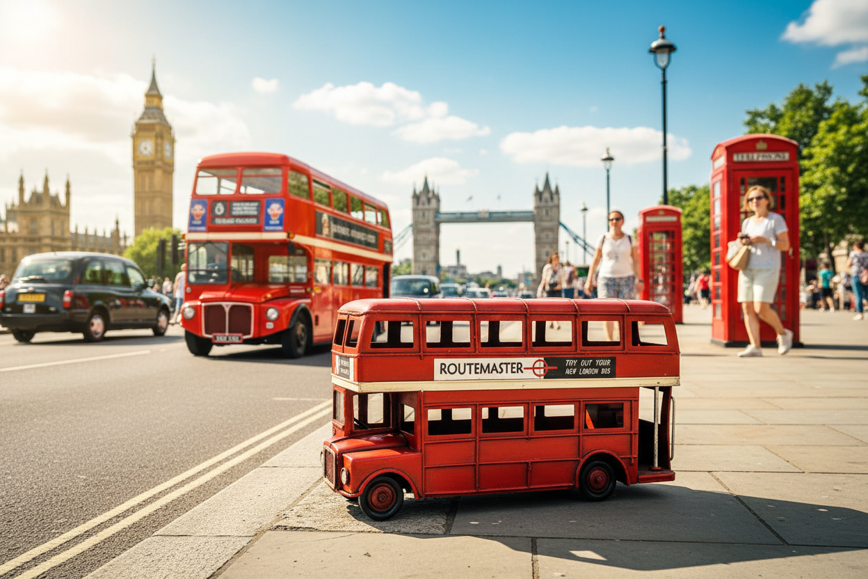 Routemaster London Sunny Day Scene-Mystic-Cave