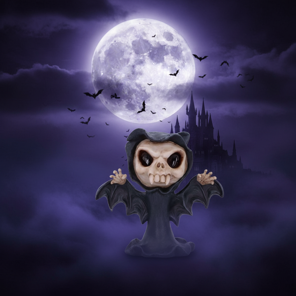 Spooky Cute Bat Reaper Vamp Figurine-Mystic-cave