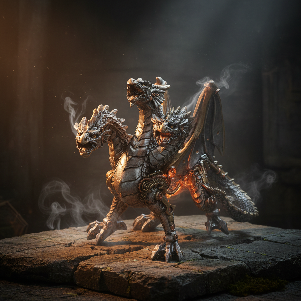 Steampunk Dragon - Atmospheric Background
