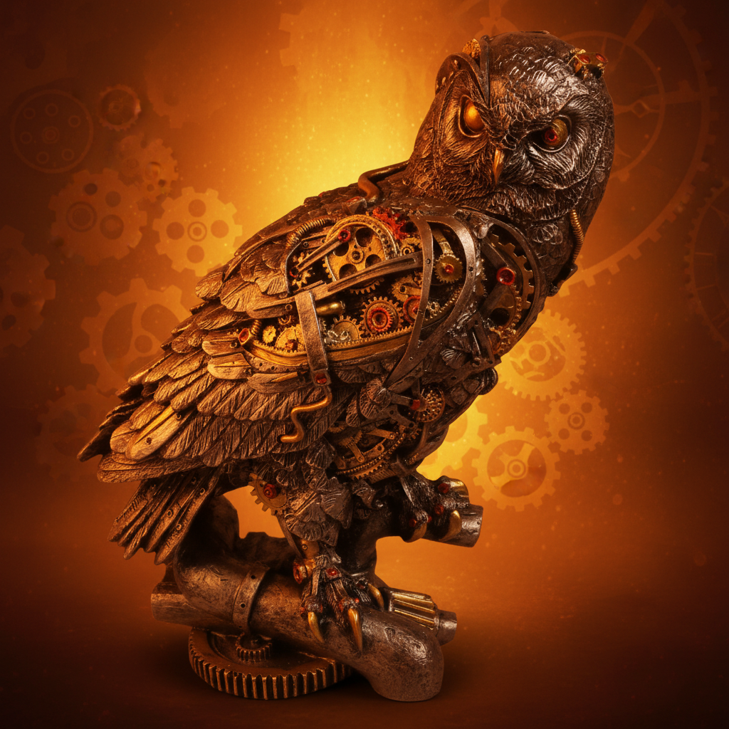Steampunk Owl Background
