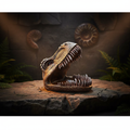 T-Rex Trinket Dish dramatic background-Mystic-Cave