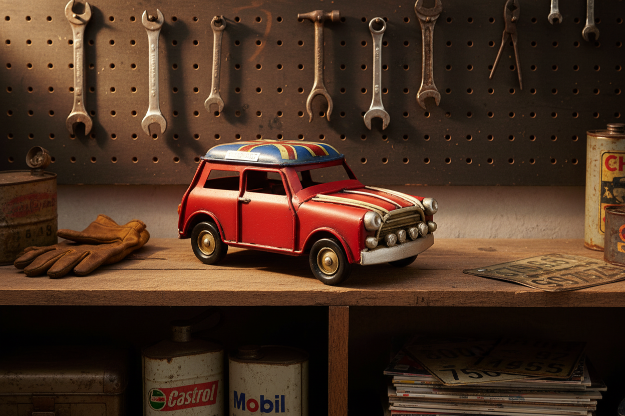 Union Flag Mini Garage Shelf Scene-Mystic-Cave