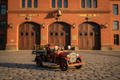 Vintage Fire Truck Fire Station Scene